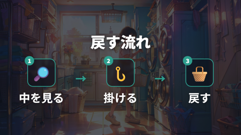 使用後の洗濯ネットの扱い方は乾かしてから戻す