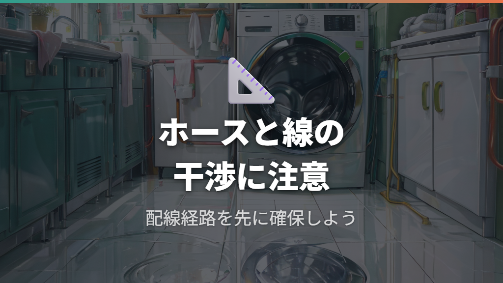 洗濯機ホースの取り付けを自分で行う際のアース線干渉回避