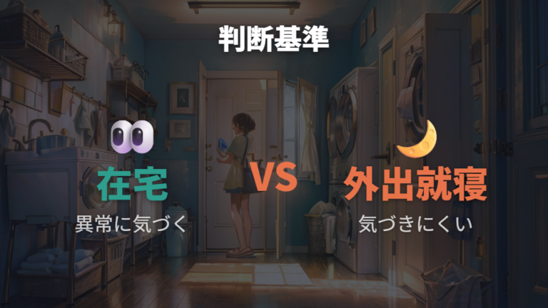 外出時や就寝前に閉める判断基準を決める