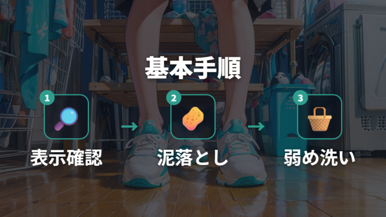 靴を洗濯機で洗う基本手順を順番に押さえる