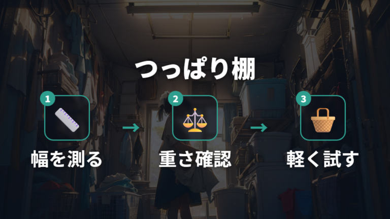 賃貸でつっぱり棚を作る手順と耐荷重の見方