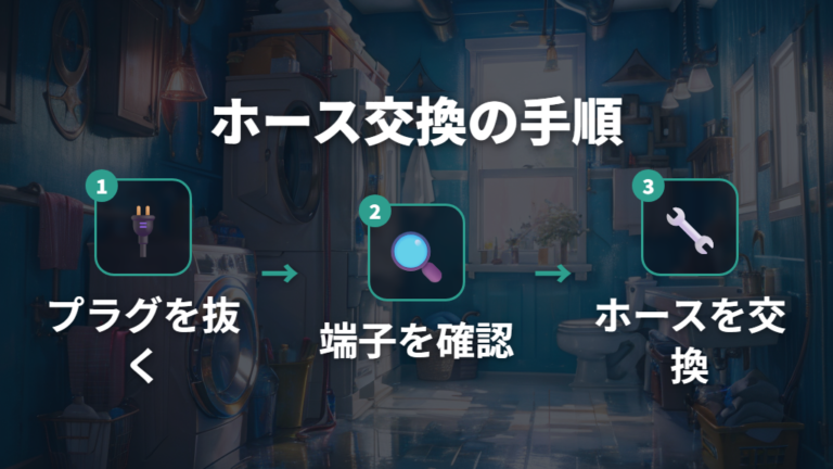 洗濯機排水ホース交換アクアモデルでの配線スペース確保方法