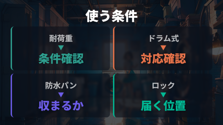 使うなら見るべき条件は耐荷重とドラム式対応