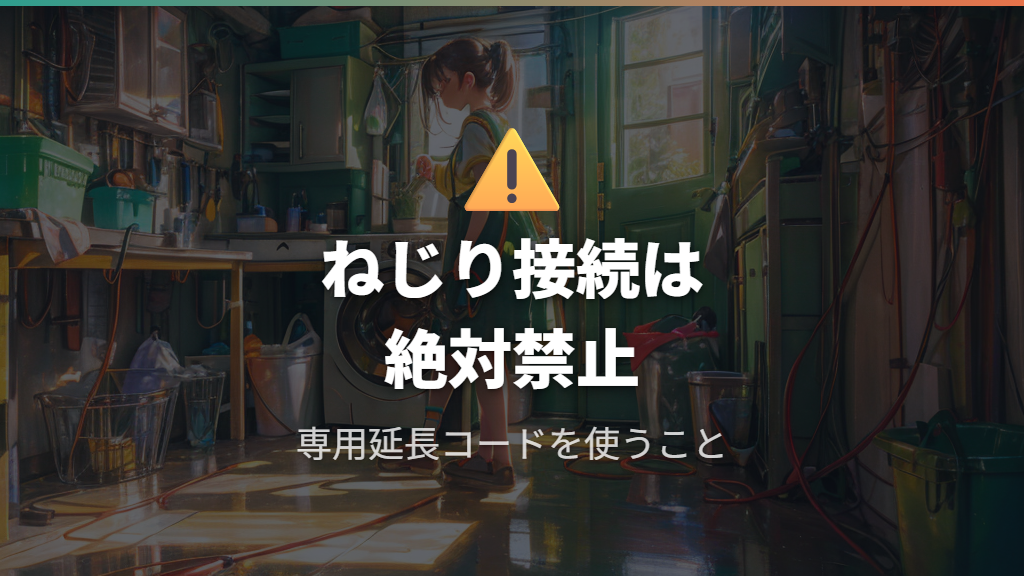 専用延長コードの正しい接続方法と芯線ねじり接続の禁止事項