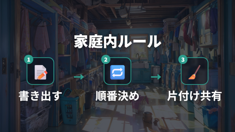 分け洗いに向くものと向かないものを家庭内ルールに落とす