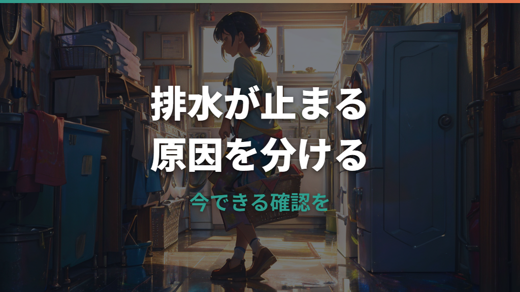 洗濯機の排水ができない原因は？詰まり掃除と修理判断を解説