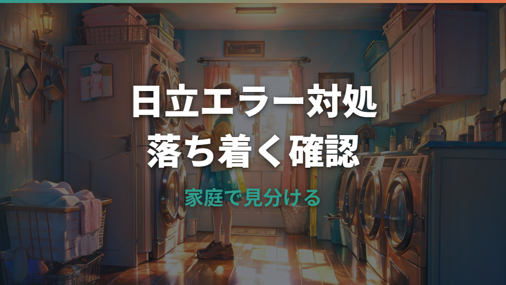 日立洗濯機のエラーコード一覧と対処法｜C02・C04・F系の見分け方