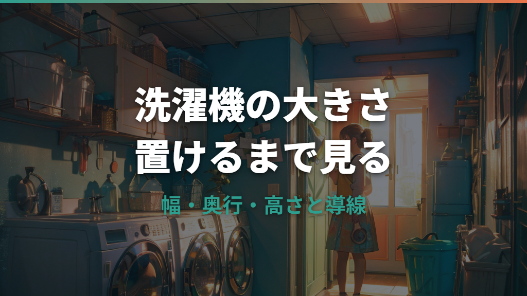洗濯機の大きさは何を測る？容量別サイズと設置前チェックを解説