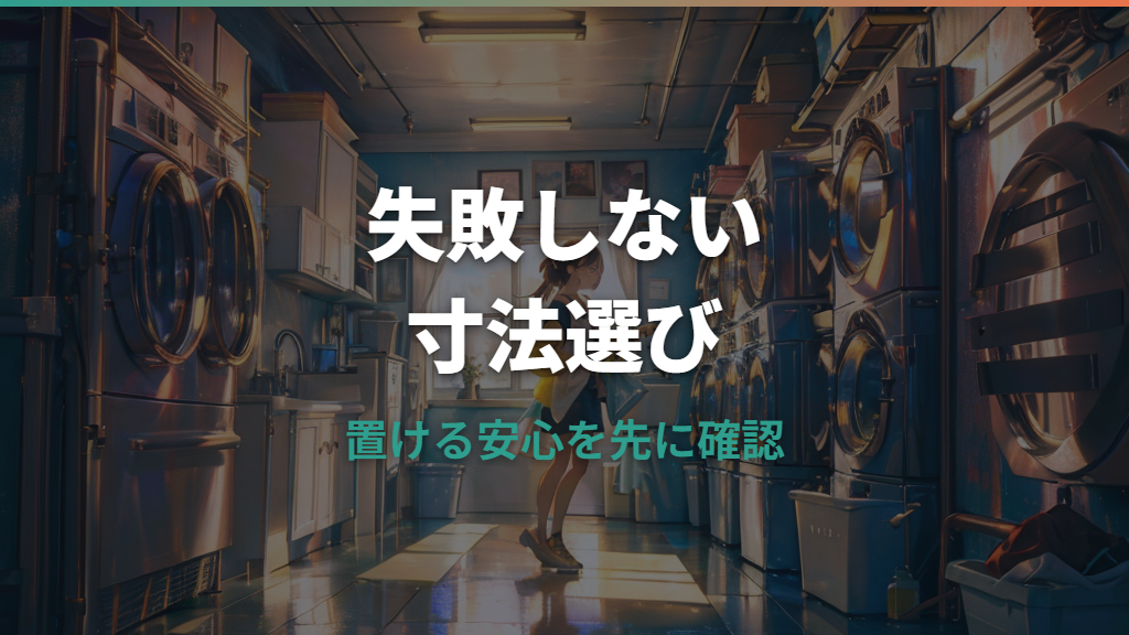 洗濯機の寸法はどこを見る？容量別サイズと設置前チェック