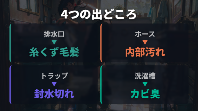 臭いの原因を切り分けるなら4つの場所を見る