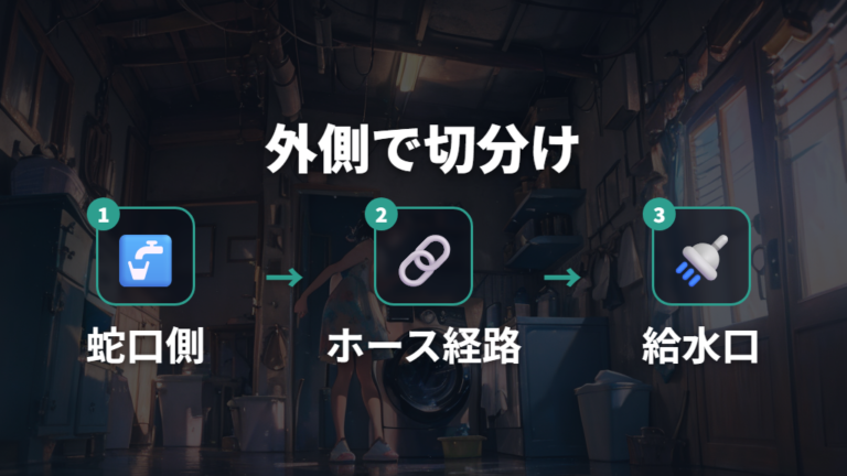 給水しない原因と対処法を外側から切り分ける