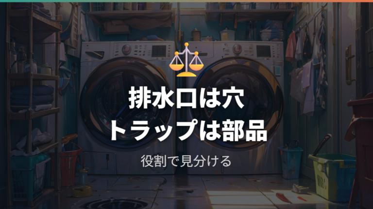 排水口との違いは穴と部品の役割で見分ける