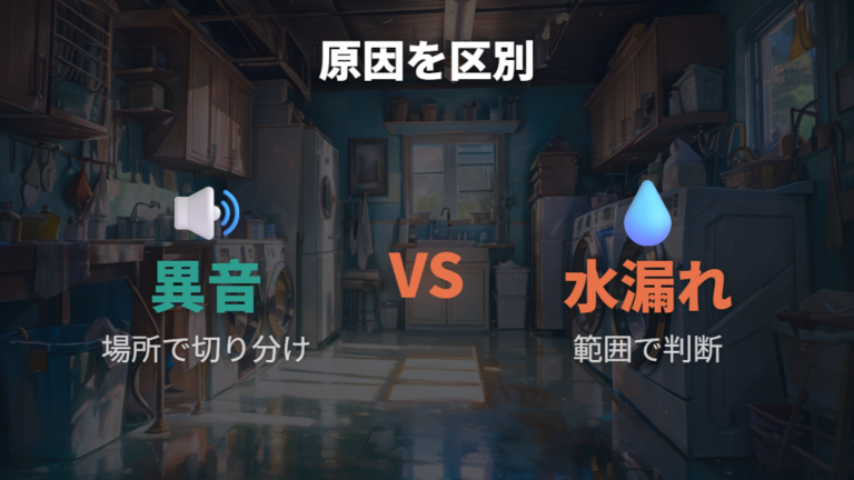 異音や水漏れは危険サインか原因別に切り分ける