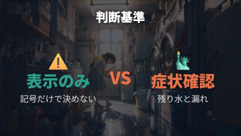 排水エラーの見分け方はコードと症状を合わせて判断する