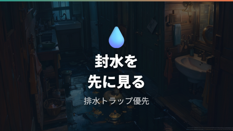 排水トラップの汚れ対策は封水の有無から確認する