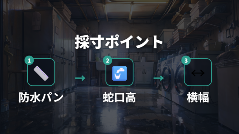 洗濯機設置で確認する寸法は上と横も見る