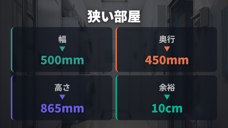 狭い部屋で確認したい本体サイズと搬入経路