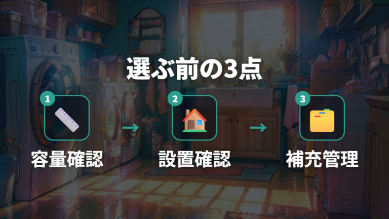 後悔しない選び方のポイントは容量と設置確認にある