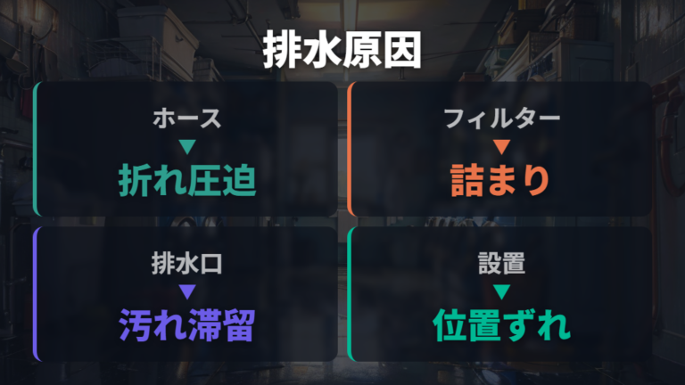 排水エラーが出る主な原因はどこから見るべきか