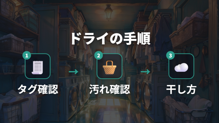 ドライコースの基本手順を順番に進める