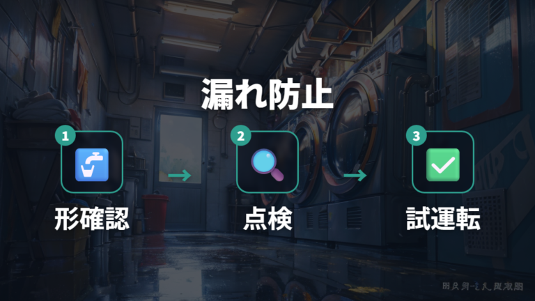 水漏れを防ぐ取り付け注意点は試運転まで確認する