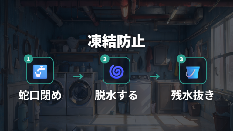 凍結防止のための水抜きは冷え込む前に行う