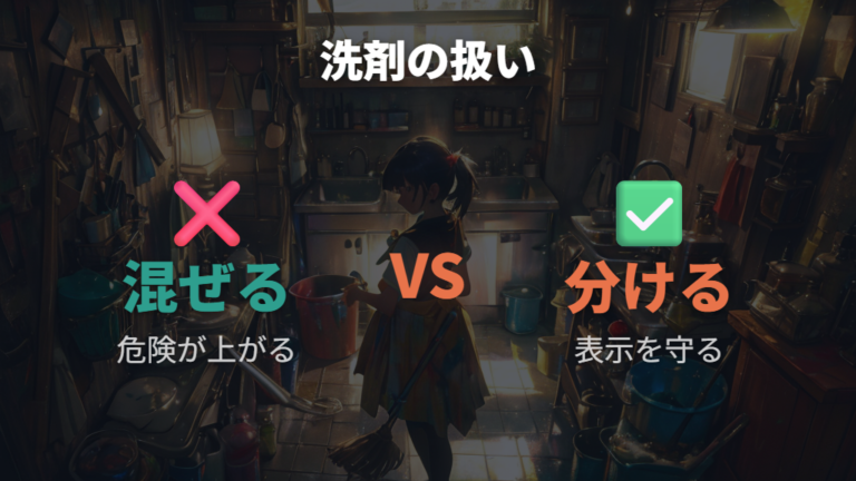 洗剤を使うときの注意点は混ぜないこと