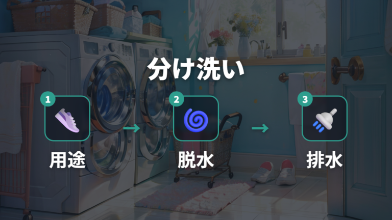 靴や赤ちゃん用品を分け洗いするなら機能を絞る