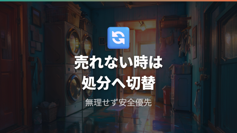 売却して処分費用を抑える条件に合わない場合
