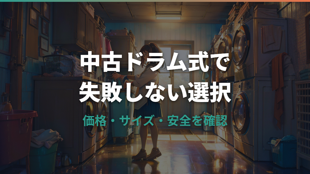 ドラム式洗濯機中古は買って大丈夫？価格差・故障リスク・設置条件を整理