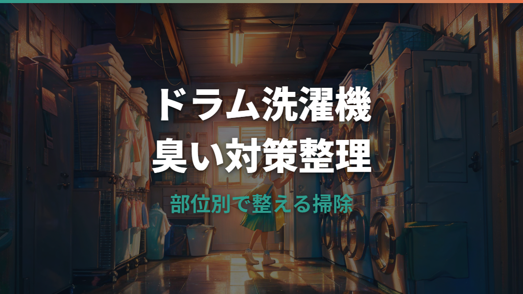 ドラム式洗濯機の掃除方法｜臭い・黒カビを防ぐ部位別頻度とクリーナー選び