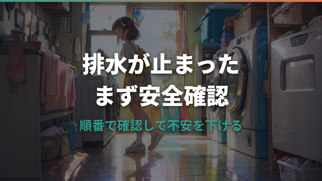 洗濯機が排水できないときの原因と対処順｜ホース・排水口・フィルターの確認ポイント