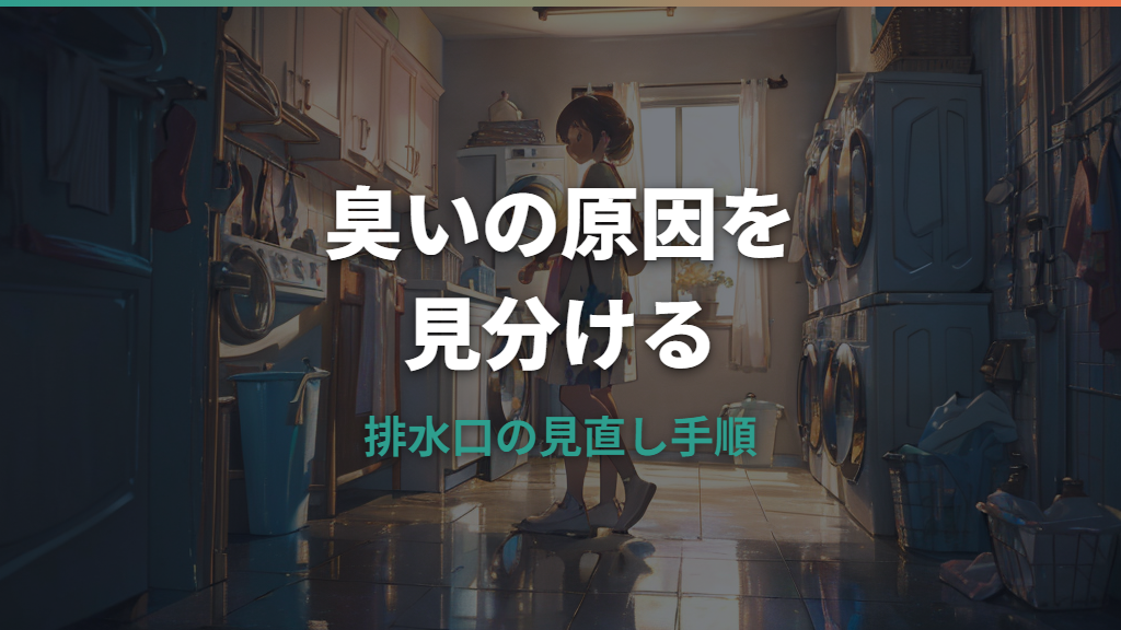洗濯機排水溝のにおいは何が原因？下水臭を消す掃除と封水切れの見分け方