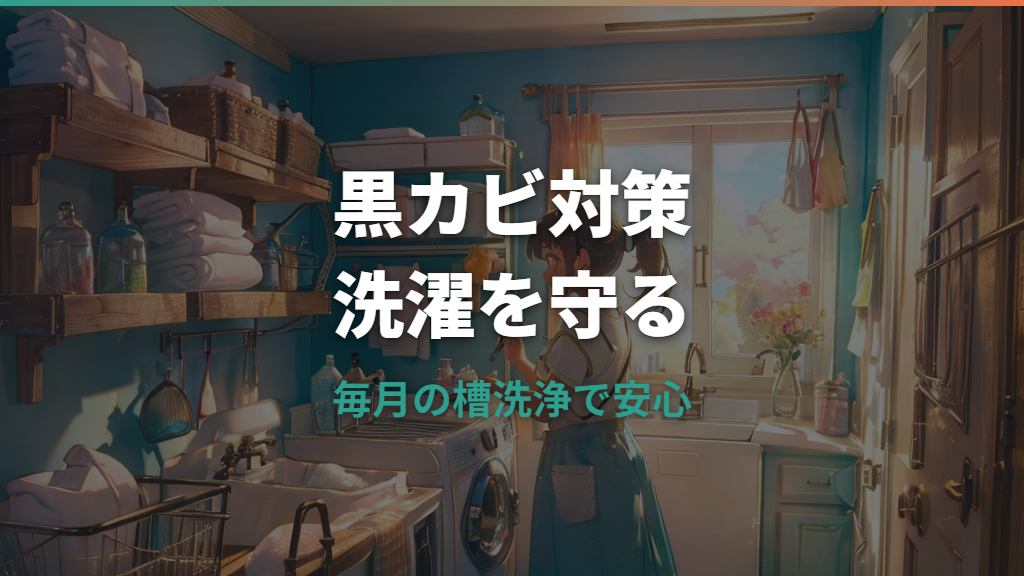 洗濯機のカビ取りはどうする？黒いカスを落とす手順と予防策