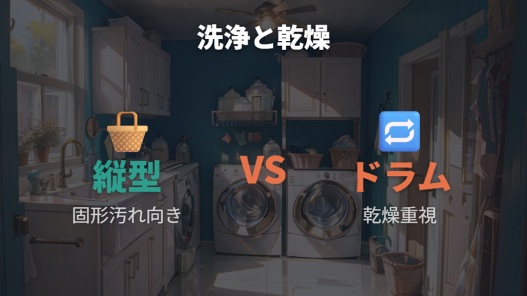 縦型とドラム式の違いを洗浄力と乾燥性能で見る