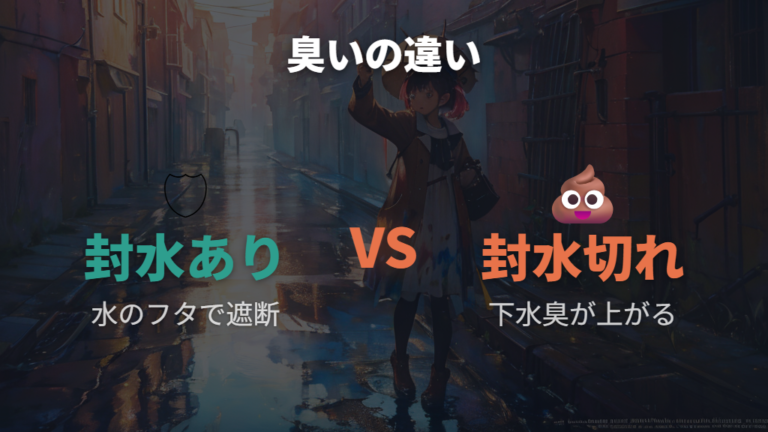 封水切れで下水臭が上がる仕組みを確認する