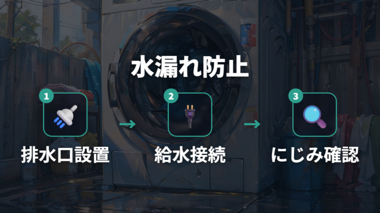 設置ミスによる水漏れを防ぐ接続チェック