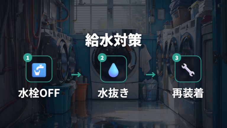 給水フィルターの掃除方法は水抜きから進める
