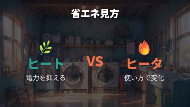 省エネと節水性能の見方は乾燥方式と使い方で分ける