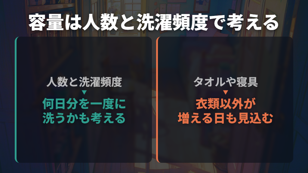 10キロは何人家族向け?人数と洗濯頻度で判断